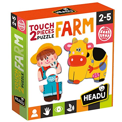 Preisvergleich Produktbild Headu Mu24889-2 Pieces Puzzle Touch Farm Merchandising Ufficiale