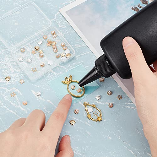 OLYCRAFT 45pcs 9 Style Starfish Shell Resin Fillers Alloy Enamel Cabochons Ocean Nail Art Decorations Summer Theme Resin Accessories for Jewelry Making Nail Art Decoration - Image 3