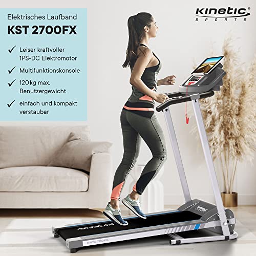 Kinetic Sports KST2700FX Laufband für zuhause klappbar | inklusive Leiser 1PS-DC Elektromotor | 13 Programme… – Bild 3