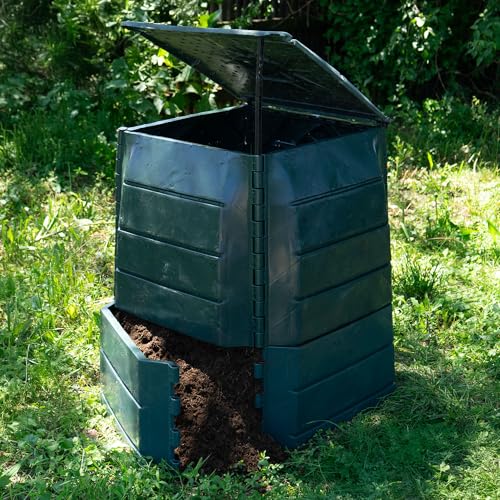 Thermokomposter 340L Komposter Garten – UV-beständig, wetterfest & stabil – Schnellkomposter...