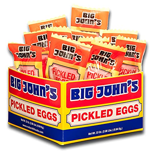 Big John's Red Pickled Eggs Individually Wrapped 12ct