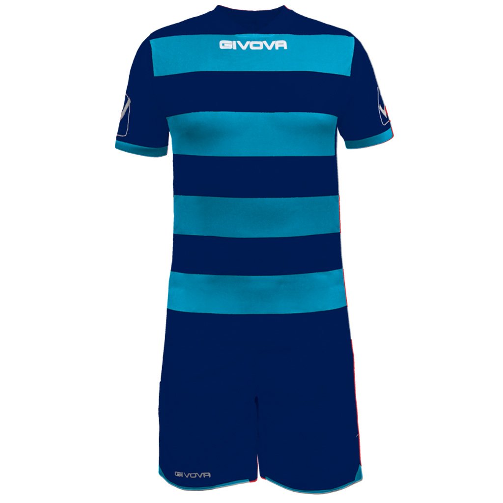Givova, kit rugby, blue/heavenly, XL