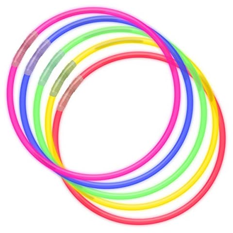 FlashingBlinkyLights Premium 22 Inch Glow Necklaces in Assorted Colors, Bulk Tube of 50 Glow Stick Necklaces Cover