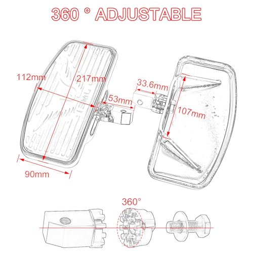 Image of Adjustable Motorcycle Floorboards, Universal Driver & Passenger Foot Pegs Footboard Accessories Compatible with Honda VTX1300 /1800 Shadow 1100 Yamaha V Star 650 Suzuki C50 Kawasaki (Eagle)