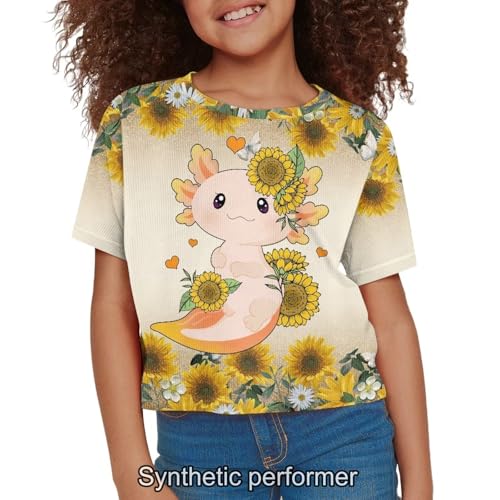 Image of 4th of July Shirt for Girls 7-8 Years US Flag Crop Tops Kids Outfit Independent Day Graphic Tee-