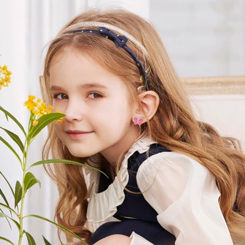 32/40 Pairs Hypoallergenic Stud Earrings for Girls Kids Stainless Steel Stud Earrings Set Vivid Colors and Multi-styles Cute Earring Jewelry Gifts for Girls Kids3