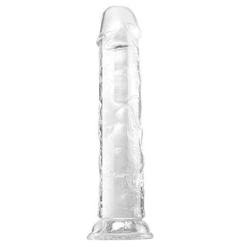 G Spot Realistic Dildo,9.9 Inch Huge Dildo with Strong Suction Cup Base,Adult Sex Toy for Women - Clear - X-Large