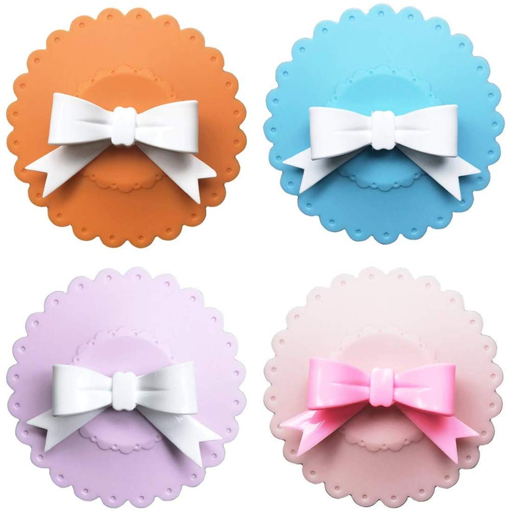 Ulalaza 4Pcs Silicone Sippy Cup Lids Lovely Elephant Design Spill-Proof Silicone Kids Lids…