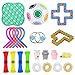 Xpassion Fidget Toy Packs Kit De Juguetes Sensoriales Juguete Antiestres Fidget Sensory Toys para Autismo Necesidades Especiales para Aliviar El Estrés Paquete DE 21 EN Color Aleatorio