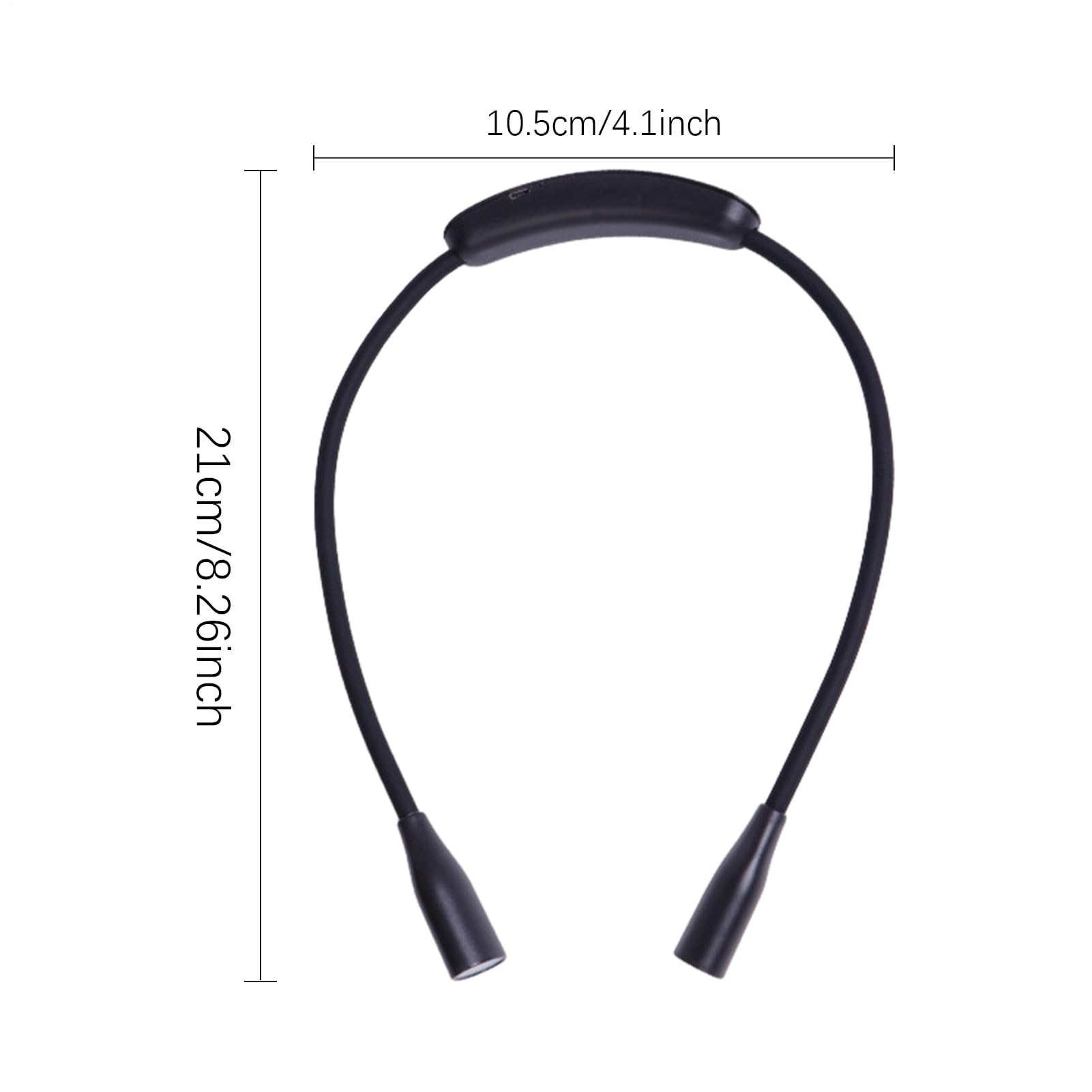 Luz de lectura de cuello LED - Lámpara de libro portátil recargable USB, iluminación flexible de mano, viga de cuidado de los ojos | Marco liviano con brazos ajustables para acampar para reparar el tr