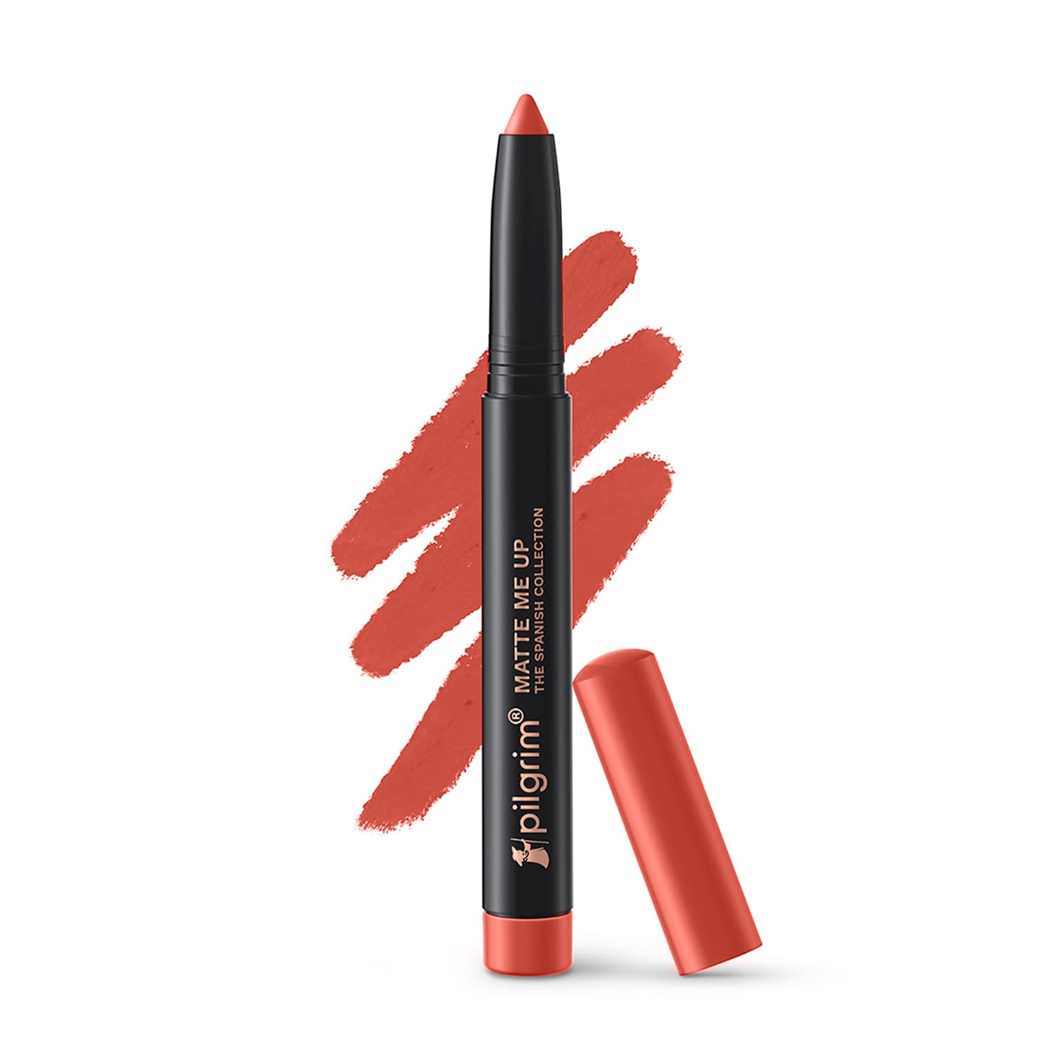 Pilgrim Long Lasting Crayon Lipstick | Intense Matte Finish | Waterproof & Lightweight | Highly Pigmented & Enriched With Ceramides & Mango Seed Oil | Smooth Glide Application | (1.4g) (Temptin' Nude-02)-image-46