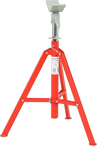 RIDGID 22168 Modelo VF-99 V Soporte de tubo plegable alto, soporte de tubo de 12 pulgadas, rojo
