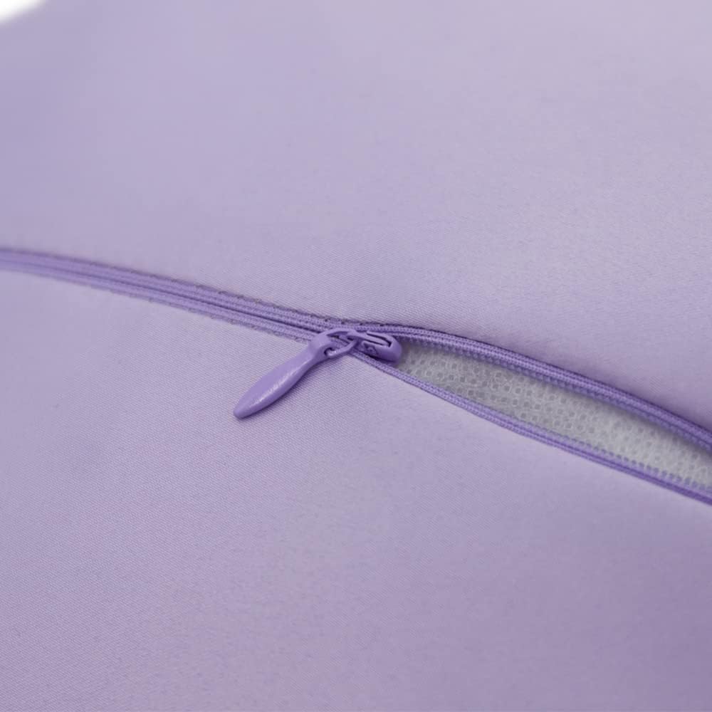 JWH 3D Flower Throw Pillow Covers Aesthetic Decorative Stereo Floral Accent Pillow Cases Round Cushion Rose Pillowcase for Bedroom Bed Couch Chair Car 12 Inch Lilac Purple - Image 7