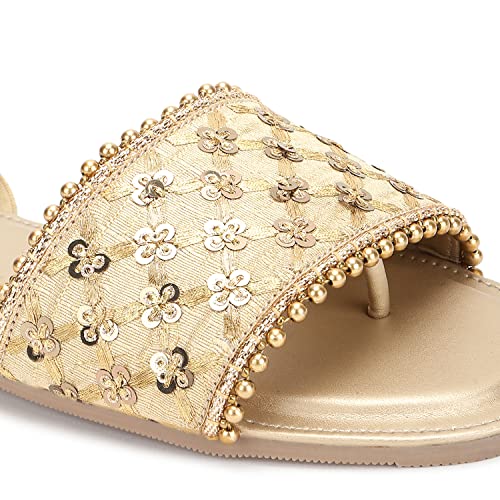 Image of Marc Loire Women Soft Comfortable Embellished Flats