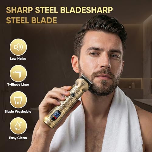 Cortapelos para barba para hombre con peines guía regulables 7