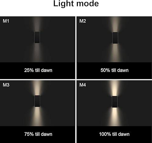 Miniatura 4 de Luces solares para exteriores, 3000K 700LM luces solares de pared para exteriores hacia arriba y hacia abajo, luces solares regulables, IP65