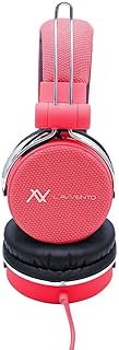 L'avvento HP06R | Wired Stereo Headphone | 3.5mm Golden Plug | 40mm Drivers | Red