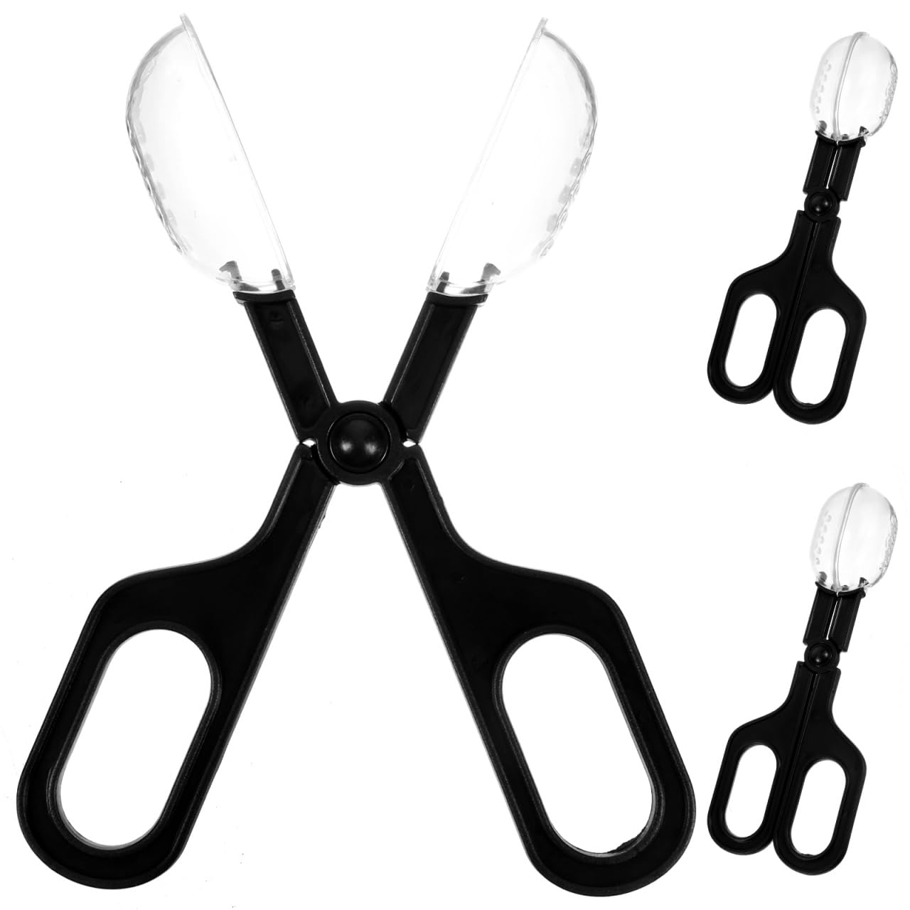 BESPORTBLE 3Pcs Hamster Poop Scoops Small Plastic Poop Picker Rodent Litter Scoop for Guinea Pig Cage Cleaning Black Pet Waste Scooper