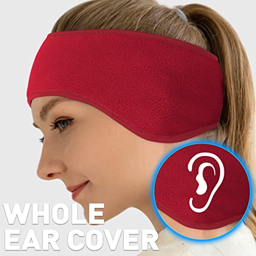 Image of Fleece Ear Warmers /Muffs Headband for Men & Women Kids Perfect for Winter Running Yoga Skiing Work Out Riding Bike in Cold and Freezing Days