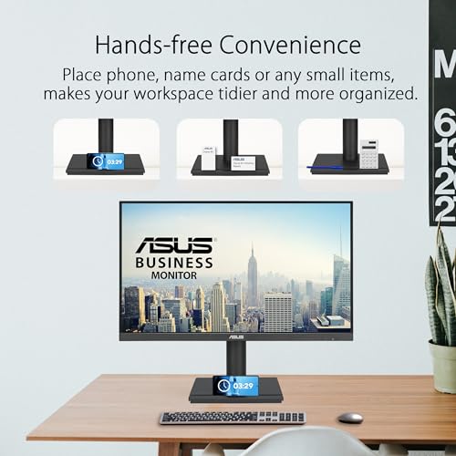 Image of ASUS 24 inch 1080P Business Monitor (VA24DQFS) - IPS, 100Hz, 1ms, Adaptive-Sync, HDMI, DisplayPort, VGA, for Working and Gaming, Ergo Design, Blue Light Filter, Flicker Free, 3 yr Warranty TAA Compliant