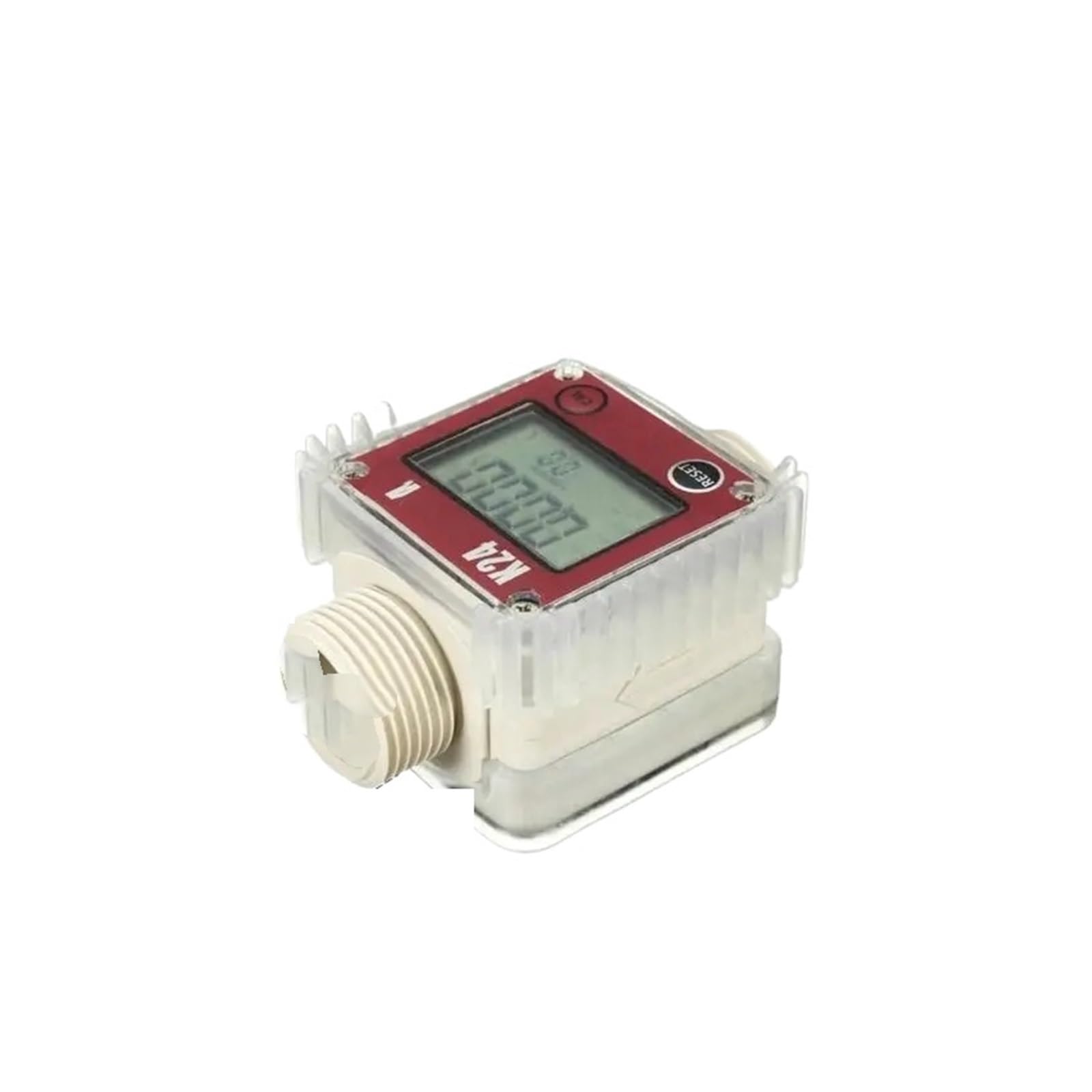 Flow Sensor Meter Digital Pipeline Water Flow Digital K24 Digital Flow Meter for Measuring Tools Flow Meter(RED)