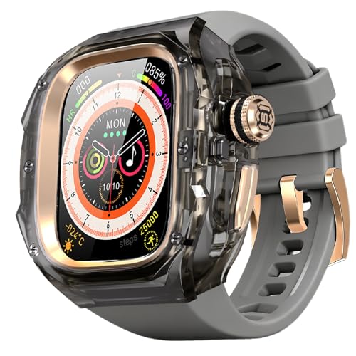 VeveXiao �o���h�t�����ȃP�[�X Apple Watch Ultra 3/Ultra 2 49mm�o���h�Ή� �H��s�v �����N���b�N�I�[�v�� �ی�J�o�[ �o���p�[ iWatch Ultra�p �V���R���X�g���b�v, �����炢, �V���R�[��, �W�F���X