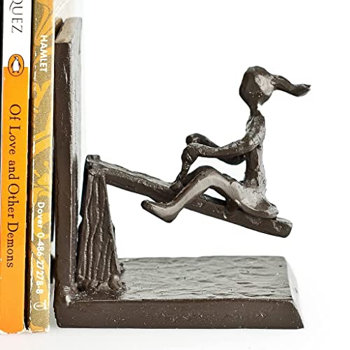 Danya B. Zi13023 See-Saw Metal Bookend Set. Iron Metal Art For Home And Office Decor – Decorative Bookends For Shelves. Perfect Accents For Your Book Shelf Or Coffee Table Book Organization #TOP2