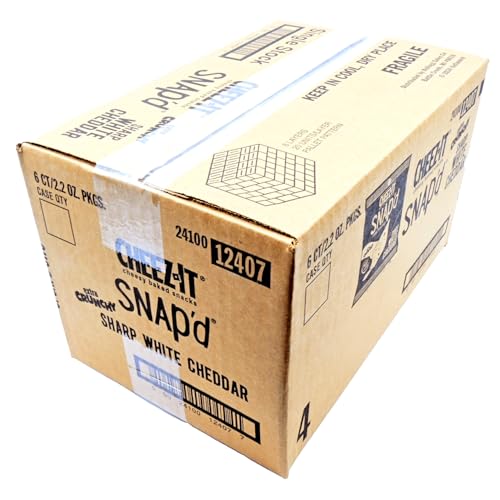 Cheez-It Snapd Sharp White Cheddar 2.2oz Bags 6 Pack