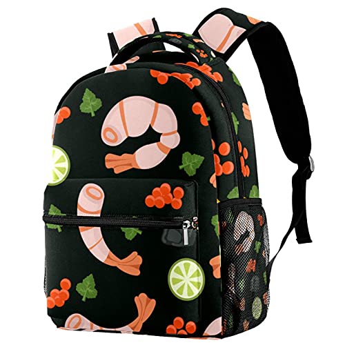 Sac à dos voyage crevettes enfant avec porte-bouteille mixte