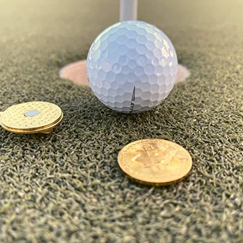 Fun, Crypto Golf Ball Markers Set - Bitcoin Design with Hat Clips (2-Pack) - image 5