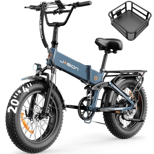 Image of Jasion X Hunter /PRO Electric Bike for Adults,1800W /1400W Peak 20''Fat Tire Foldable Ebike,Folding E Bike Up to 80 /70 Miles Range,720 /624WH Removable Battery,30 MPH E Bike,Certified by UL2849