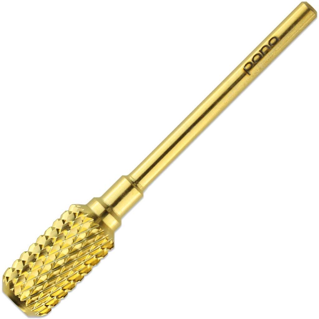 PANA Professional Pana Gold Extra Coarse Large Dome Top Barrel Carbide Nail Bit (3/32" Shank Size, 2 Flutes)