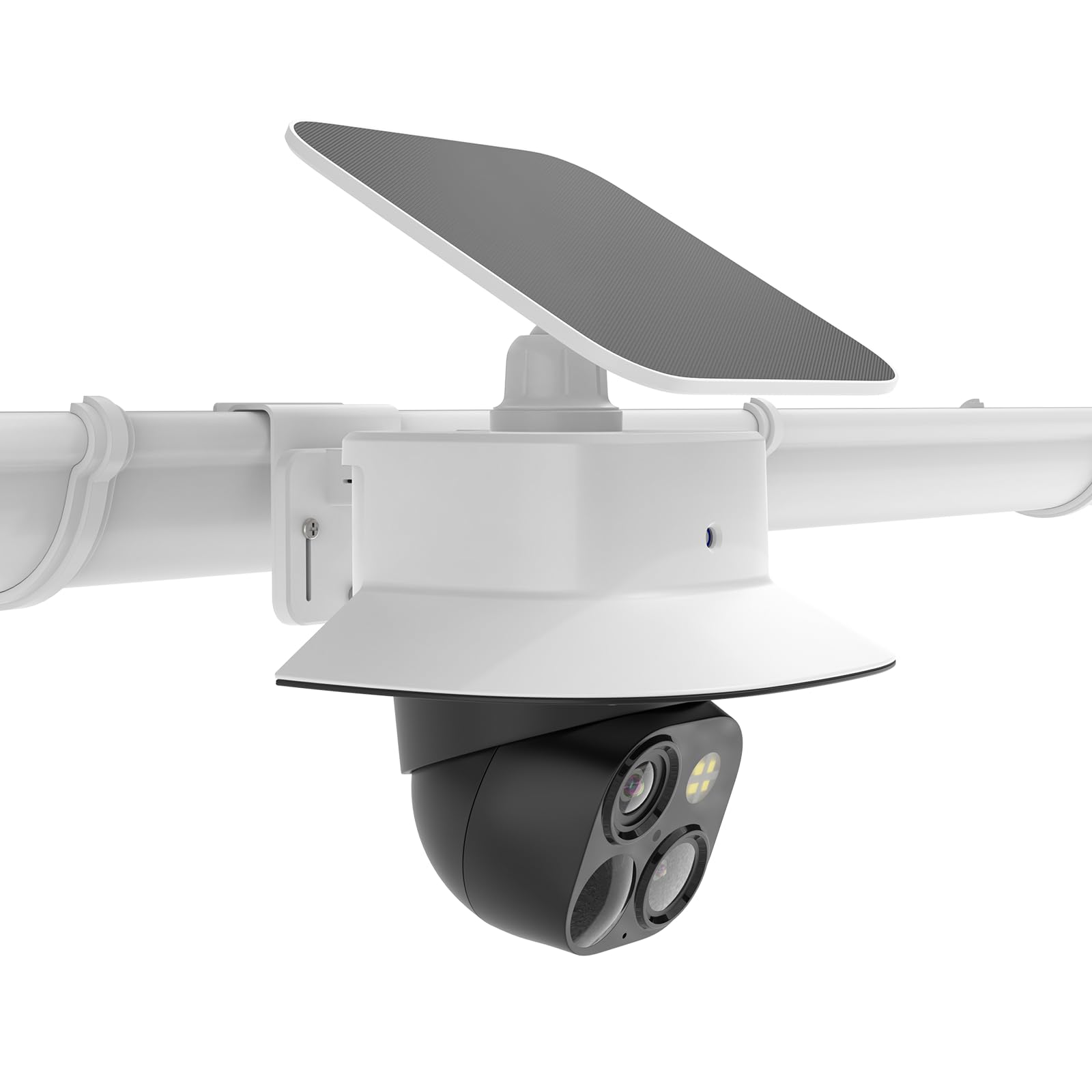 HOLACA Support de caméra pour eufy Security SoloCam S340, support de gouttière pour eufy Security SoloCam S340, support de gouttière + couvercle de caméra