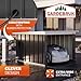 GARDEBRUK® Robot Lawnmower Garage | 89x90x54cm | Pent Roof | Metal Shed Garden Storage Ideal Gadgets for Men & Gardening Gifts for Men | Storage Solutions for Robotic Lawn Mower | Anthracite