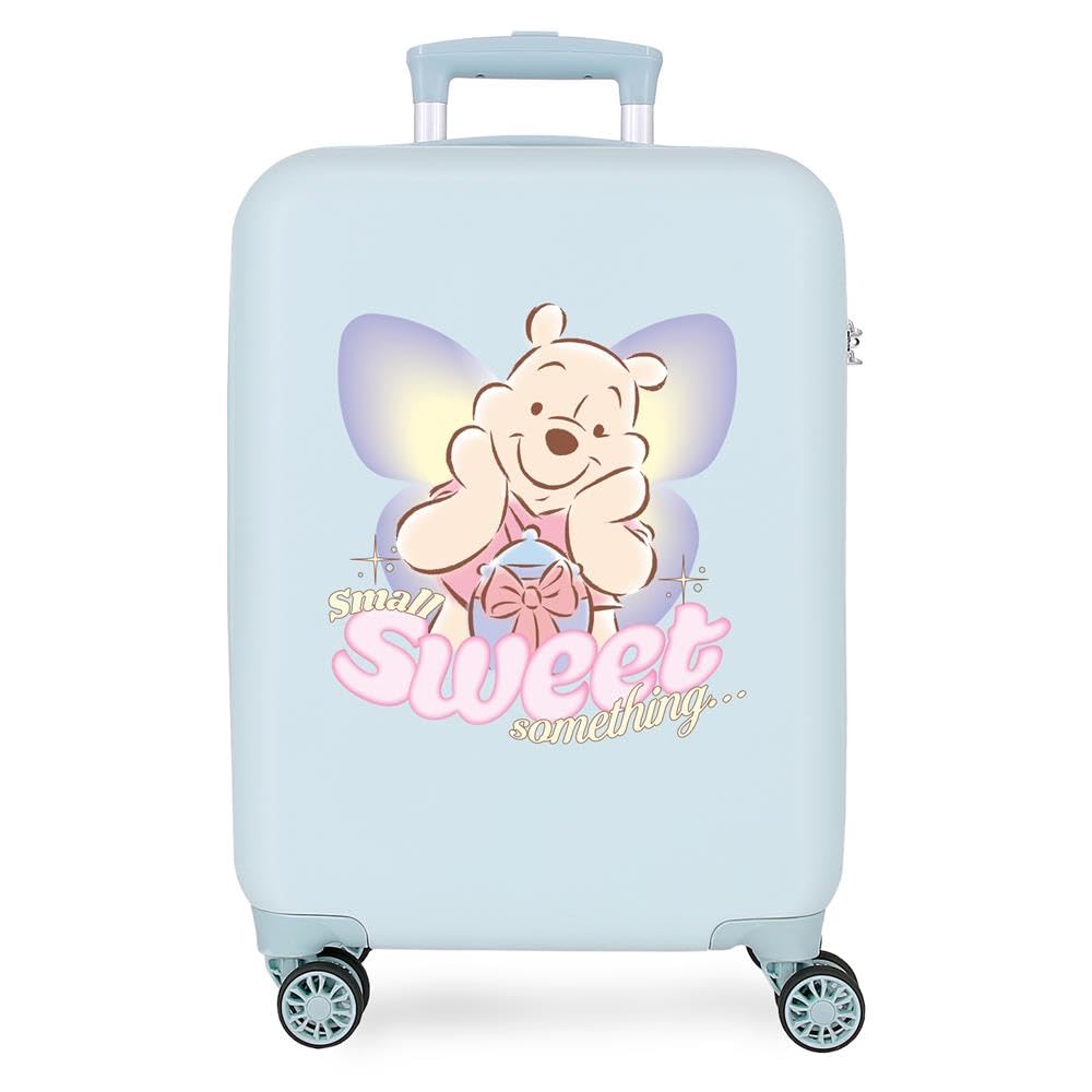 Joumma Disney Pooh Sweet Moments Walizka kabinowa Jasnoniebieska 38 x 55 x 20 cm Twardy ABS Zamek szyfrowy z boku 34 L 2,6 kg 4 Podwójne koła Bagaż podręczny