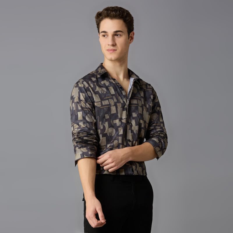 Image of MARK & ALBERT Men's Slim Fit Cotton Formal Shirt