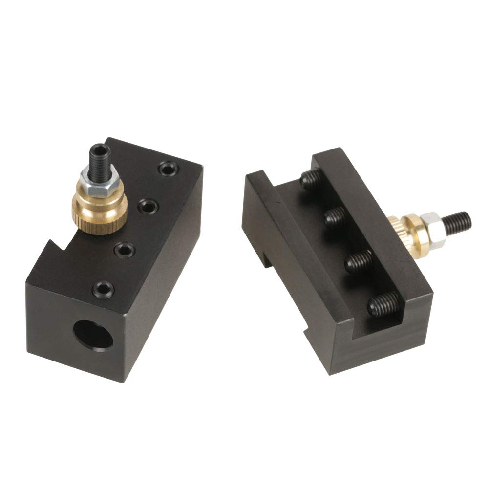 Akozon Postes de herramientas 4 piezas Mini torno Kit de soporte de herramienta de cambio rápido soporte de herramienta giratorio de hoja de perforación soporte de cambio rápido