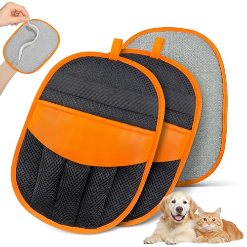 YOSEPATI Gant Magic Brush pour Enlever Les Poils d'animaux, Gant de Toilettage Électrostatique Yomi pour Chiens et Chats, Enleve-Poils Pure Path,...