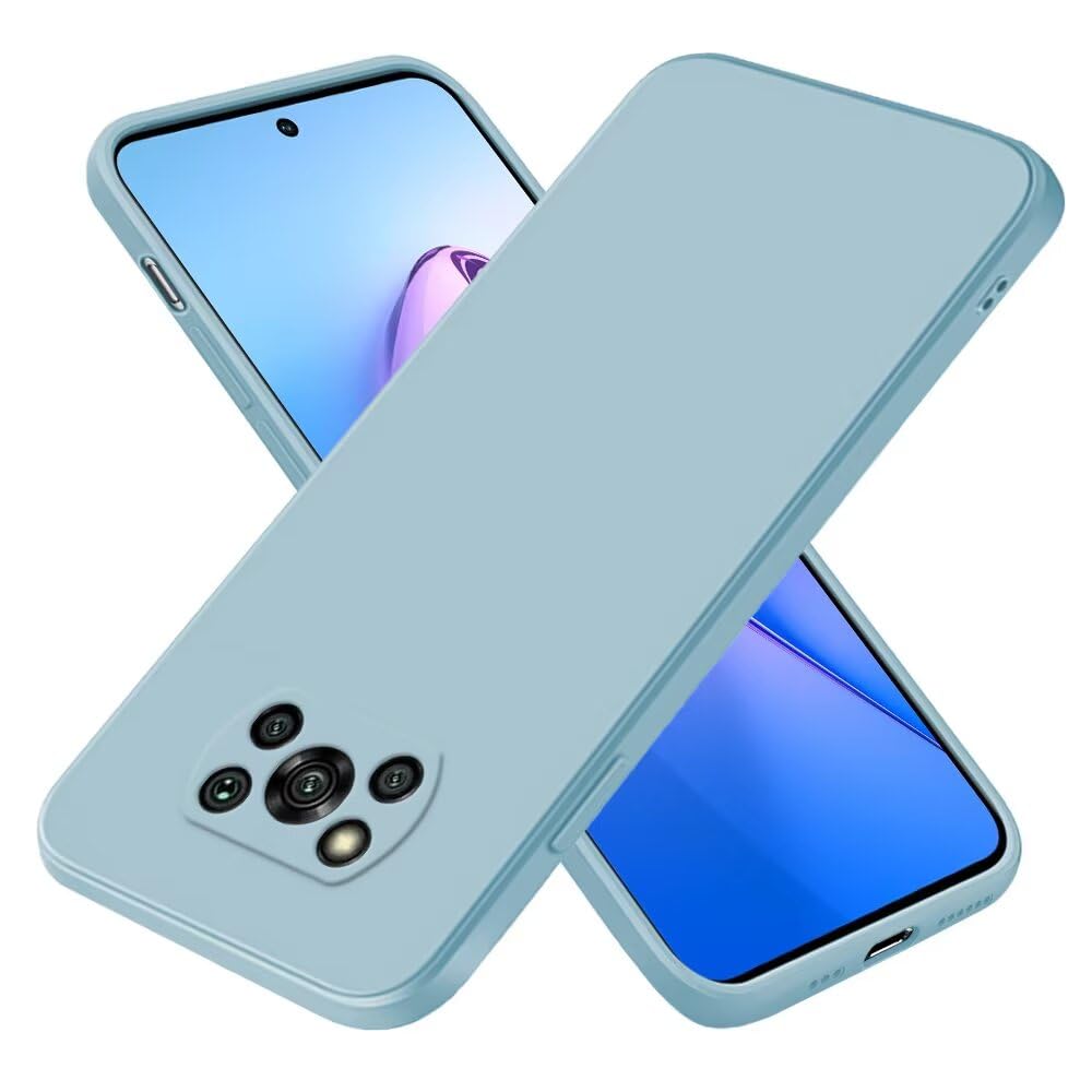 Cover In Silicone Per Xiaomi Poco X3 NFC / Pro – Custodia Morbida TPU Con Fodera In Tessuto – Antiurto – Blu