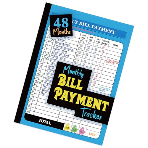 Journal financier – Pages recyclées et sections catégorisées pour une gestion simplifiée des dépenses – Carnet de suivi des factures