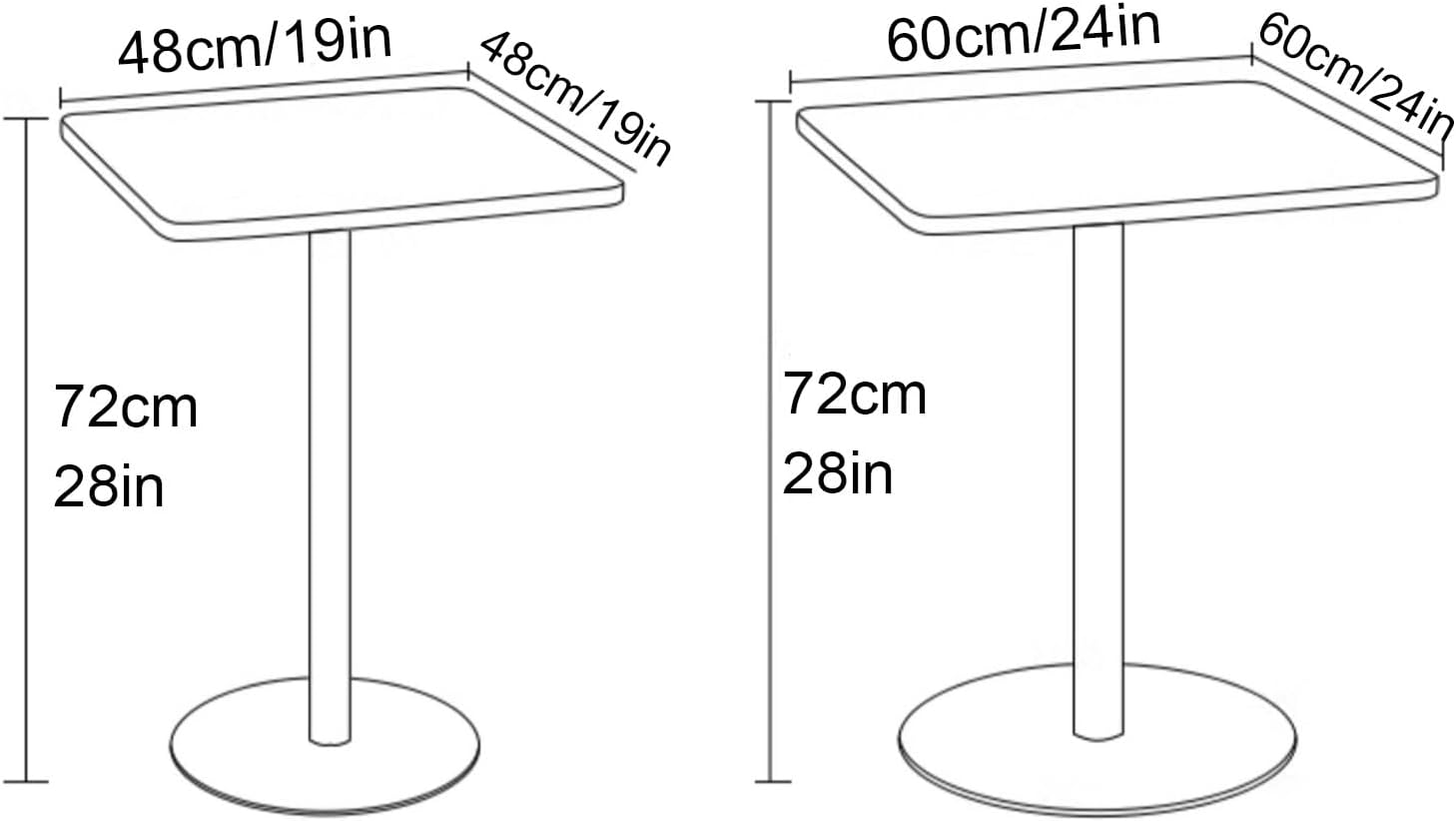 Small Square Side Table, Outdoor Iron Negotiating Drink Coffee Table, Easy Assembly, for Front Desk, Milk Tea Shop Bar(Red,60x72cm/24x28in)