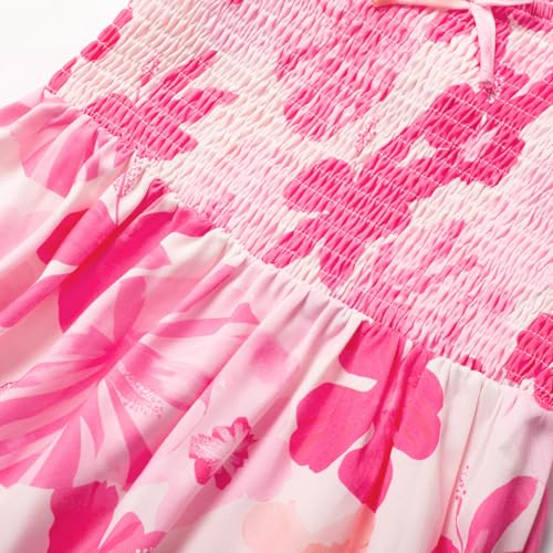 GRACE KARIN Girls Floral Maxi Dress Square Neck Wide Straps Smocked Summer Spring Flowy Dress 5-14Y3