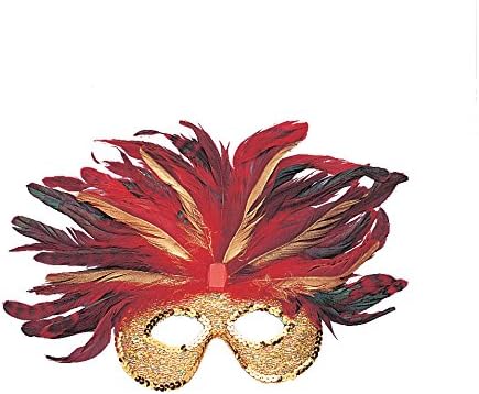 Costume Culture Women's Cinnamon Mardi Gras Feather Mask