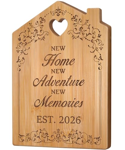 Giftasy New Home Gifts House Warming Gifts New Home Unique House-Shaped Cutting Board - 2026 Housewarming Presents for Couple Friends Family