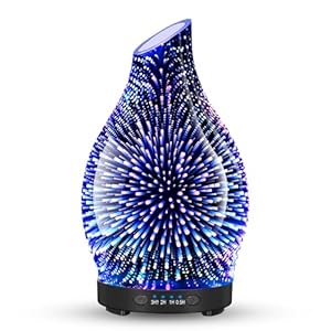 120ML Essential Oil Diffuser, 3D Glass Aromatherap...