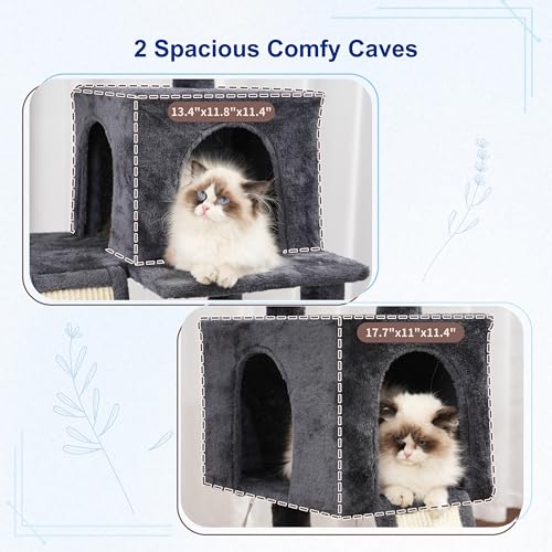 Image of Gitelsnour Cat Tree, 71'' Tower for Large Cat with Scratching Post, GCT032G