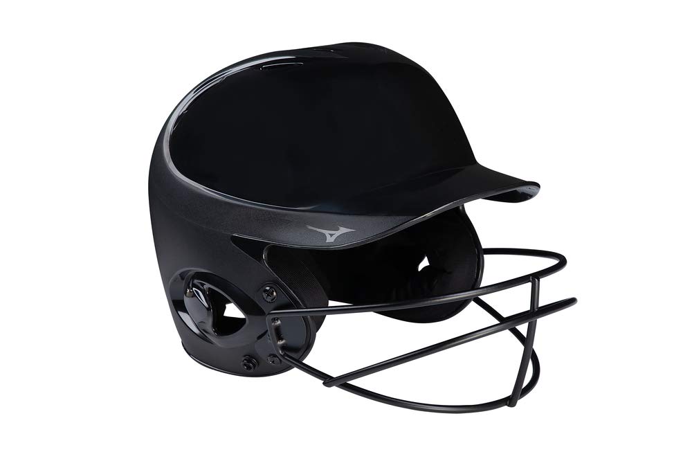mizuno mvp series solid batting helmet with fastpitch softball mask