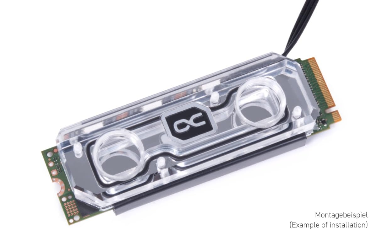 Alphacool 11969 HDX Apex Acryl aRGB M.2 2280 SSD Kühler Wasserkühlung