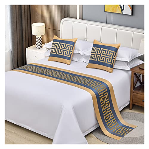 Dsmyyxgs 1Pc Golden Geometric Bed Runner Bedding Scarf Throw Bedding Bed Cover Protector For Bedroom Home Hotel Decorations (Color : Color10, Size : 50X50Cm Pillowcover) #TOP6