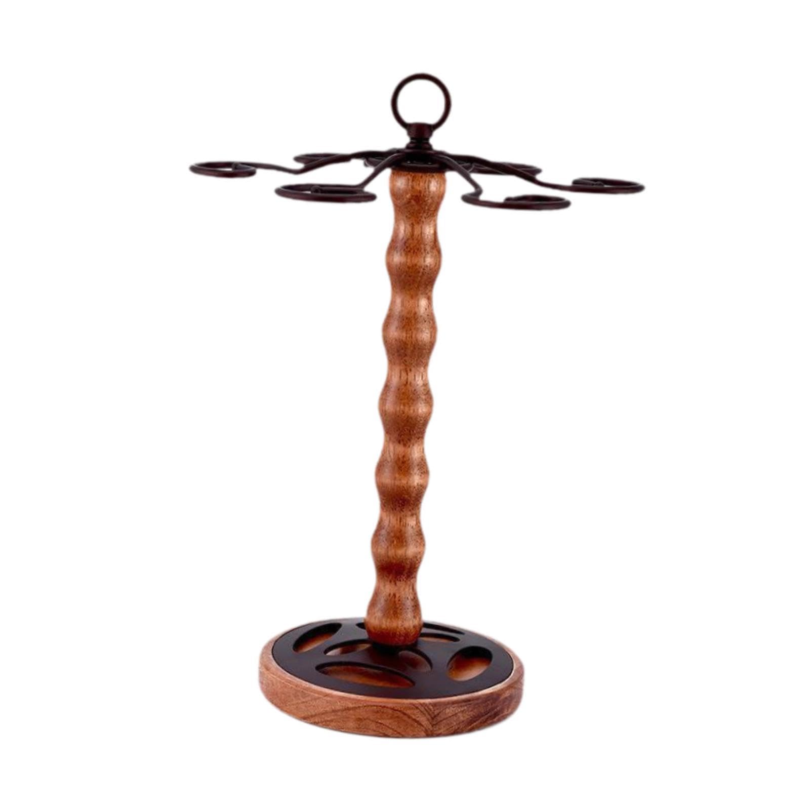 perfk Soporte para copas de champán, soporte para copas de vino de mesa, soporte para secar copas de vino, base de madera, colgador para copas de bar